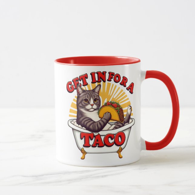Caneca Feline Fiesta em uma banheira (Direita)