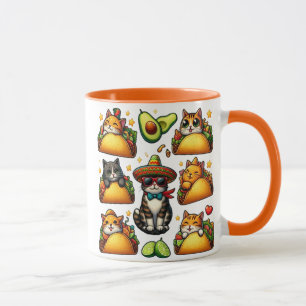 Caneca Feline Fiesta: Gatos e Tacos