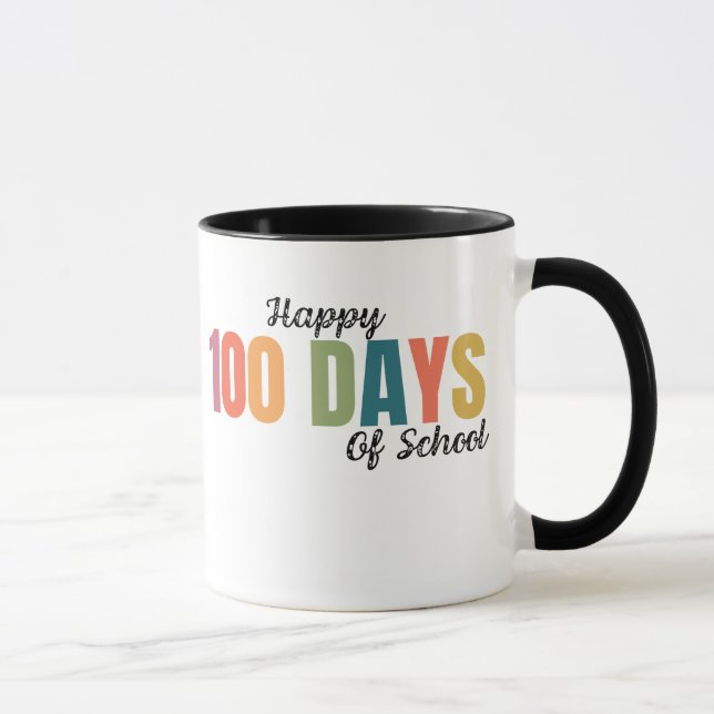 Caneca Feliz 100 Dias de Escola Professor (Direita)