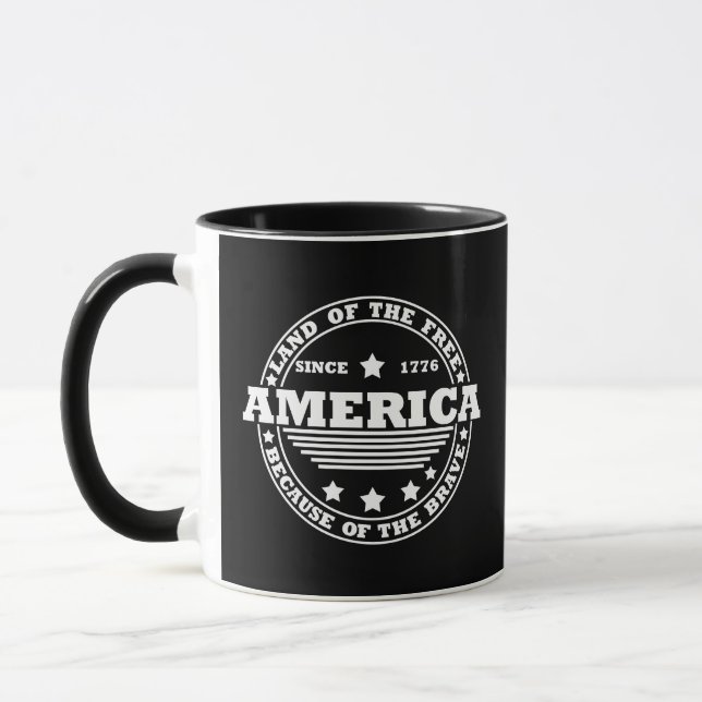 Caneca Feliz 4 de julho (Esquerda)
