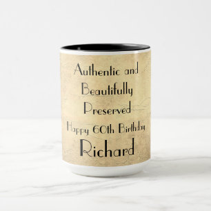 Caneca Feliz 60.º Aniversário Humorístico