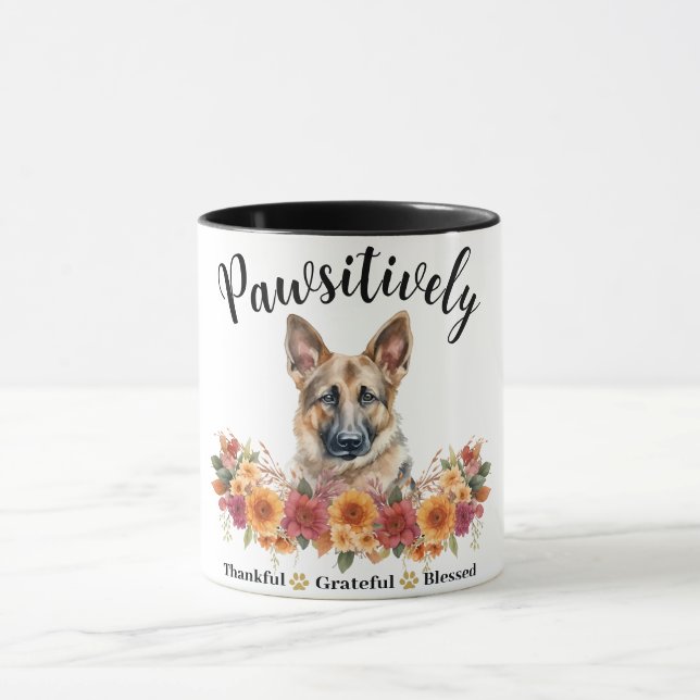 Caneca Feliz Agradecimento, Feliz Cachorro Bênção (Centro)