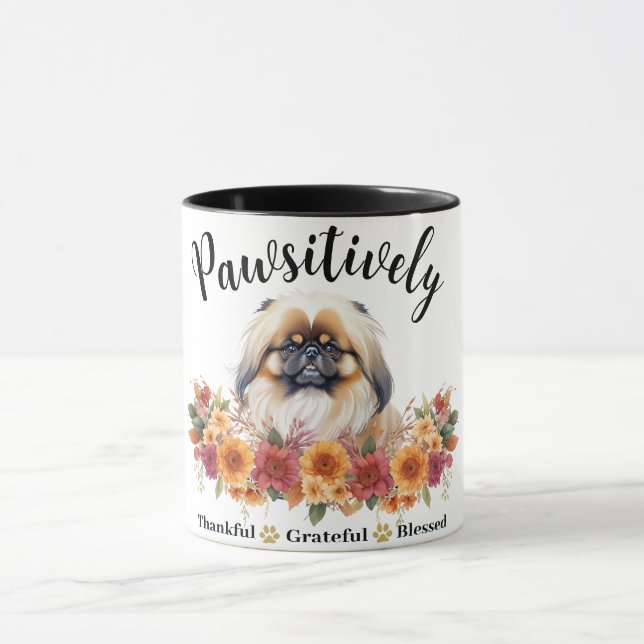 Caneca Feliz Agradecimento, Feliz Cachorro Bênção (Centro)