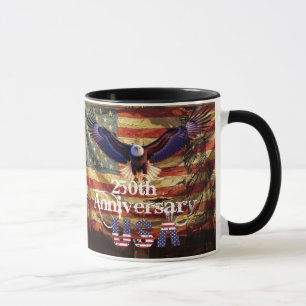 Caneca Feliz Aniversário 250 Anos Fortes América