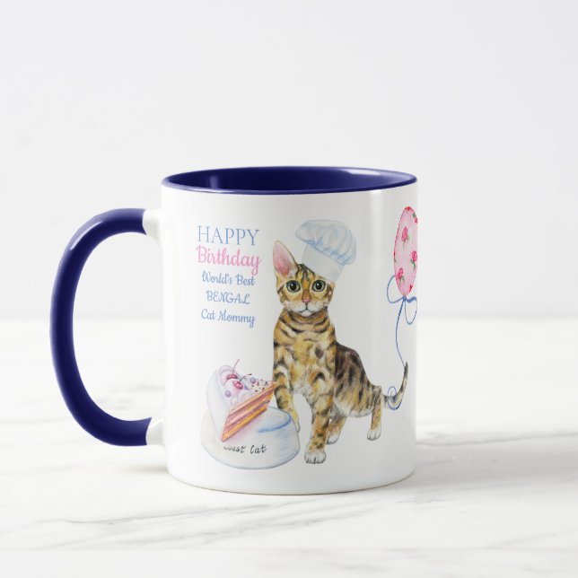 Caneca Feliz aniversário Bengal Cat Mãe - Presente Person (Esquerda)