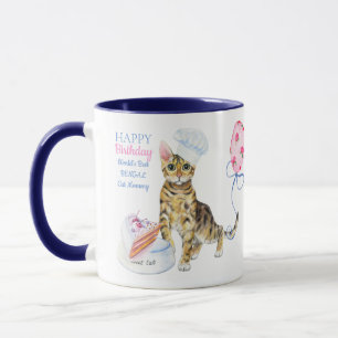 Caneca Feliz aniversário Bengala Mãe - Presente Persona