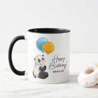 Feliz Aniversário Cute Panda Nome Personalizado