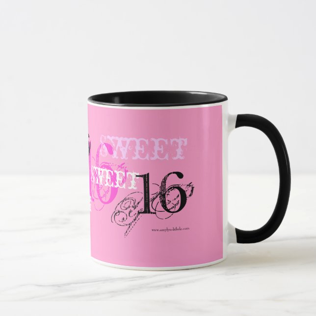 Caneca Feliz aniversario do doce 16 para adolescente - (Direita)