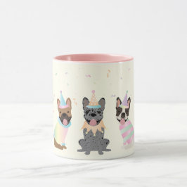 Caneca Feliz Aniversário dos Buldogues Franceses