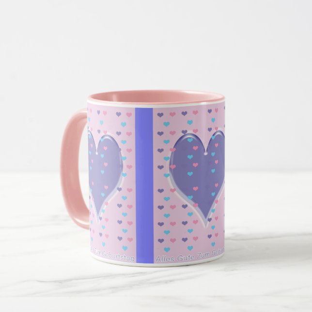Caneca Feliz aniversário em alemão Mug (Frente Esquerda)
