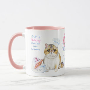 Caneca Feliz aniversário EXÓTICO Mãe - Personalizada
