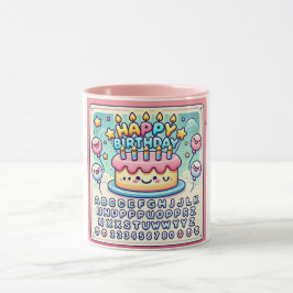 Caneca Feliz Aniversário Feliz Bolo Delicioso