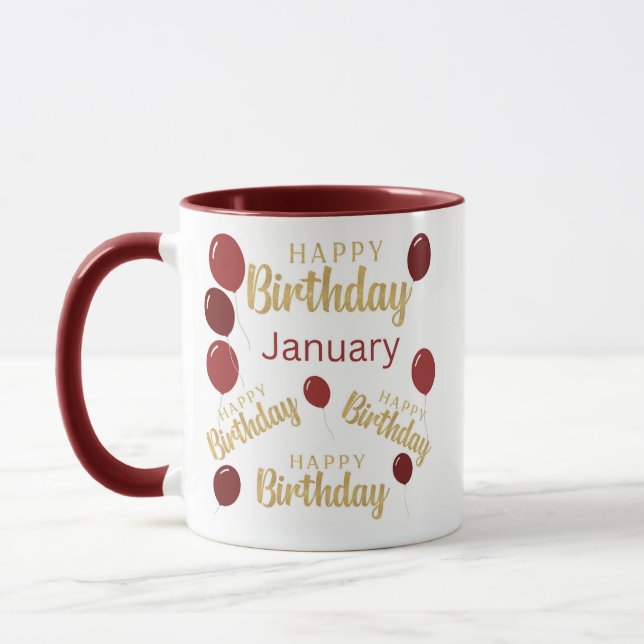 Caneca Feliz aniversário Mug (Esquerda)