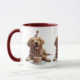 Caneca Feliz aniversário - Ouro de varejo
