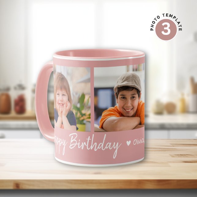 Caneca Feliz Aniversário Personalizado - Colagem Fotográf (Criador carregado)