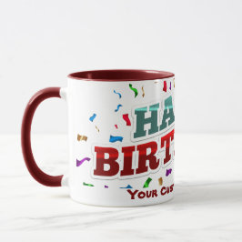 Caneca Feliz Aniversário Personalizado Mug