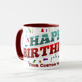 Caneca Feliz Aniversário Personalizado Mug