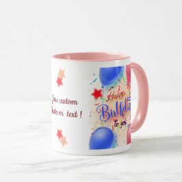 Caneca Feliz Aniversário personalize o presente