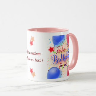 Caneca Feliz Aniversário personalize o presente