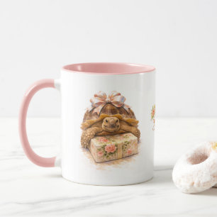 Caneca Feliz Aniversário Presente de tartaruga Sulcata aq