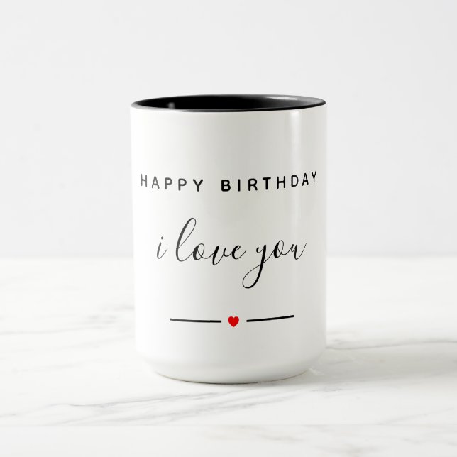 Caneca Feliz aniversário, te amo (Centro)