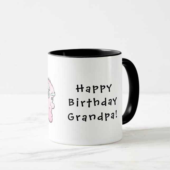 Caneca Feliz aniversário, vovô! Combo Mug de dois tons (Frente Esquerda)