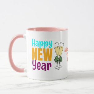 Caneca Feliz ano novo 2024 Vinho Véspera de ano novo