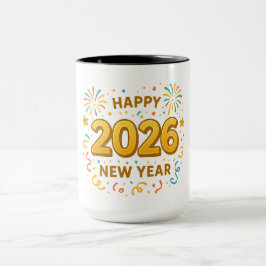 Caneca Feliz Ano Novo 2026