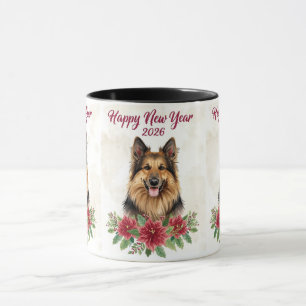 Caneca Feliz Ano Novo 2026 Amante de Cachorro