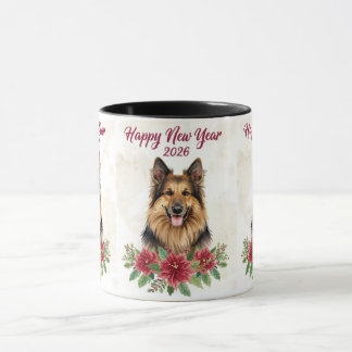Caneca Feliz Ano Novo 2026 Amante de Cachorro