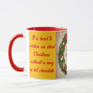 Caneca feliz ano novo de Natal da família 2 fotos Mug