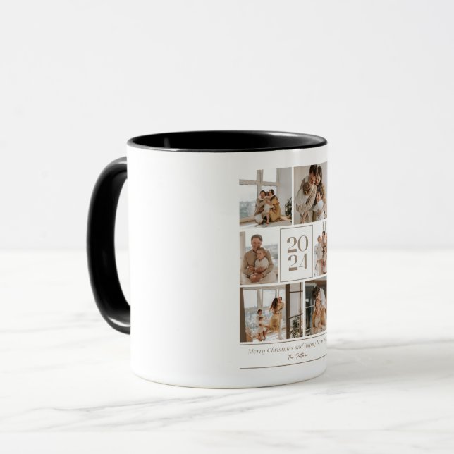 Caneca Feliz ano novo Joyful 2024 com Family Mug (Frente Esquerda)