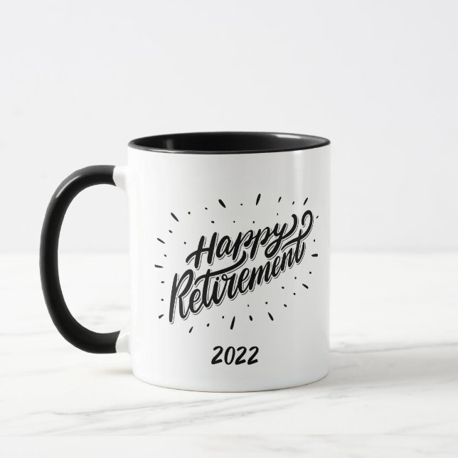 Caneca Feliz aposentadoria 2022 - Presente de aposentador (Esquerda)
