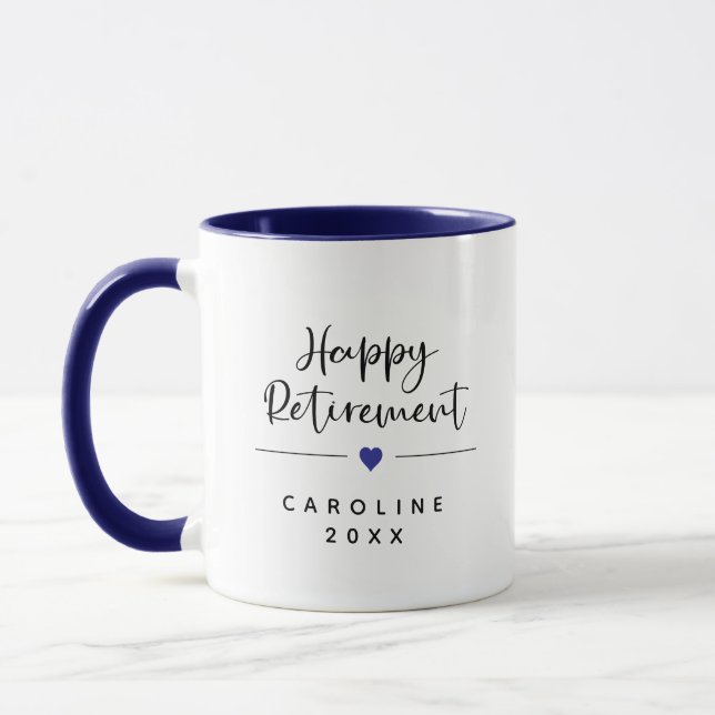 Caneca Feliz Aposentadoria e Coração (Esquerda)