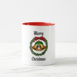 Caneca Feliz Arco de Natal, Wreath e Bells