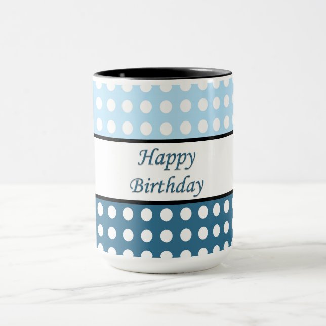 Caneca Feliz Bolinhas de aniversário (Centro)
