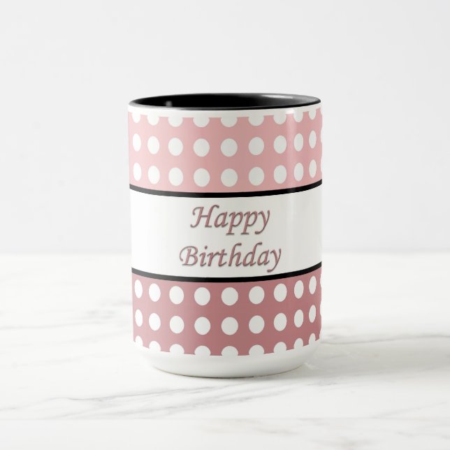 Caneca Feliz Bolinhas de aniversário (Centro)