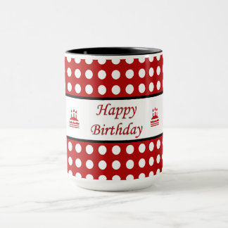 Caneca Feliz Bolinhas de aniversário