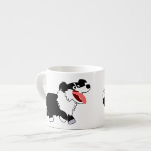 Caneca feliz bonito do café de border collie dos