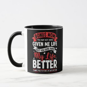 Caneca Feliz Bônus Mãe Stepmmae Por