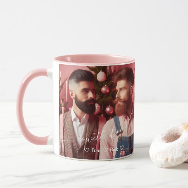 Caneca Feliz Brilhante e Gay Retroativa | Foto personaliz (Com Donut)
