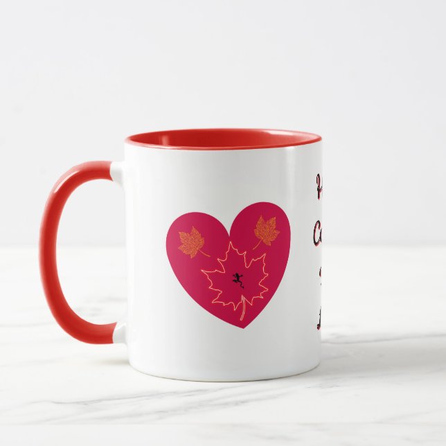 Caneca Feliz Canadá D'Eh Heart, Sapo, Folhas de Maple (Esquerda)