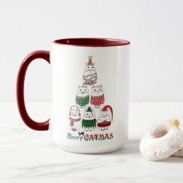 Caneca Feliz Catmas Engraçado Feliz Natal Kitten