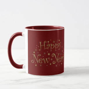 Caneca Feliz Celebração de Ano Novo