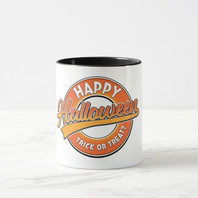 Caneca Feliz Choque de Halloween ou Tratado? (Centro)