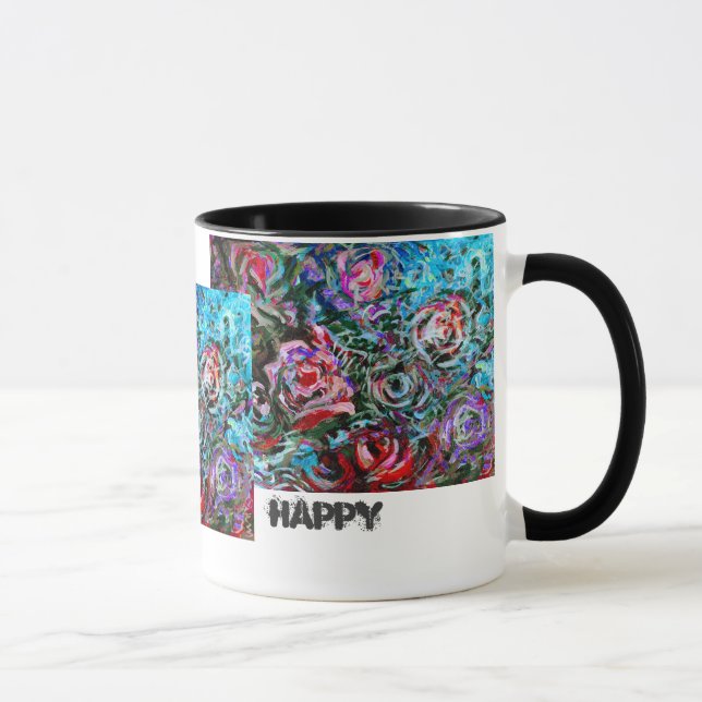 Caneca feliz com rosas (Direita)