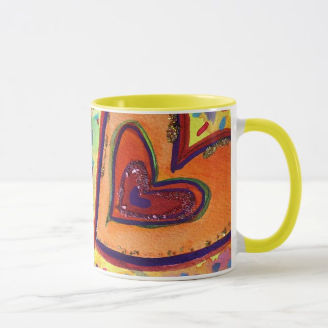 Caneca Feliz Coração Mug (Direita)