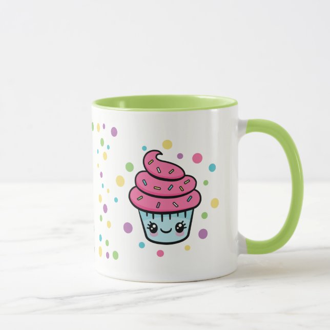 Caneca Feliz Cupcake de aniversário (Direita)