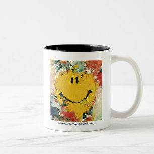 Caneca feliz da cara de Willem de Kooning