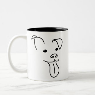 Caneca feliz da cara do cão